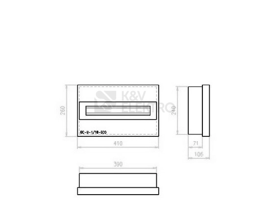Obrázek produktu Rozvodnice pod omítku EATON BC-U-1/18-ECO průhledné dveře 18M 280355 1