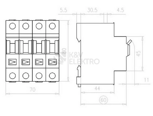 Obrázek produktu Instalační vypínač EATON IS-40/4 40A 276273 1