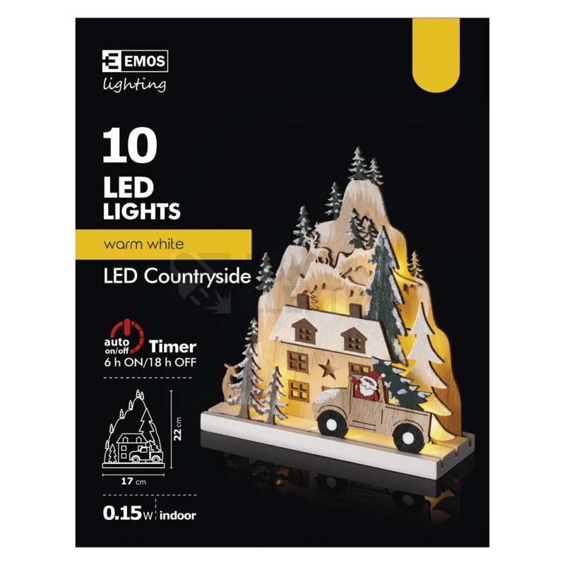 Obrázek produktu LED vánoční krajina EMOS DCWW17 ZY2330 2xAA teplá bílá časovač 1