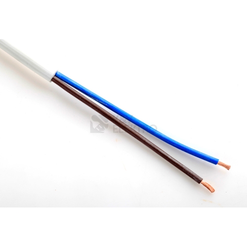Kabel H03VV-F 2x0,75 dvojlinka bílá (CYLY 2Dx0,75)