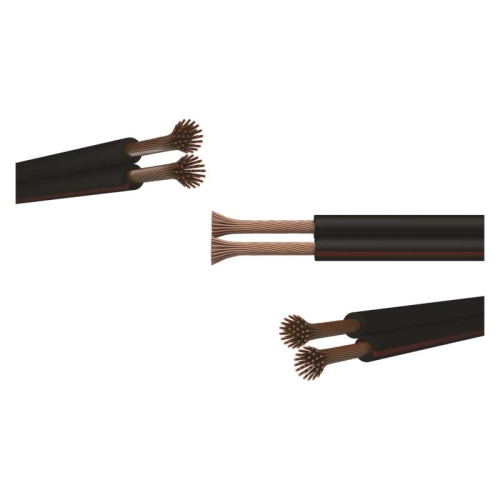 Kabel V03VH-H 2×0,75 dvojlinka černorudá (CYH) metráž