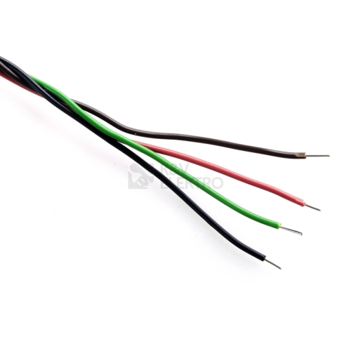 Kabel U 4X0,5 (zvonkový drát) rudá, zelená,černá, hnědá