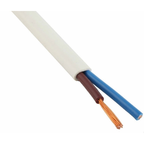 Kabel H03VVH2-F 2x0,75 dvojlinka ovál bílá (CYLY 2Dx0,75) metráž