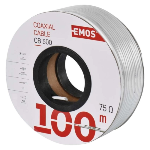 Koaxiální kabel bílý CB500 EMOS S5252 (cívka 100m) (obrázek 8)