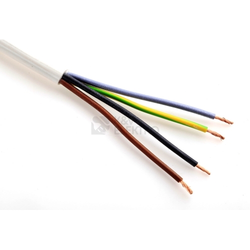 Kabel H05VV-F 4Gx1,5 bílá (CYSY 4Bx1,5)