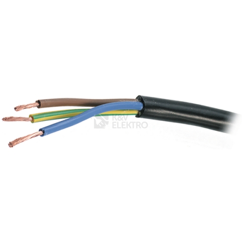Kabel H05VV-F 3Gx0,75 černá (CYSY 3Cx0,75)