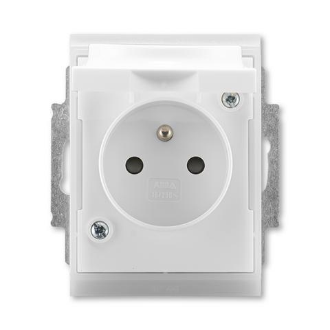 ABB Element,Time zásuvka IP44 bílá/ledová bílá 5518E-A02999 01 s clonkami