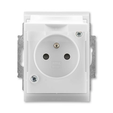 ABB Element,Time zásuvka IP44 bílá/ledová bílá 5518E-A02999 01 s clonkami