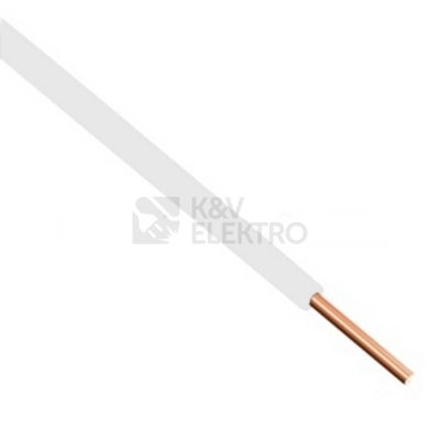 Obrázek produktu Vodič H05V-U 0,5 bílá (CY 0,5) (200m) 0