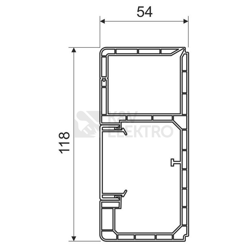 Obrázek produktu Parapetní žlab KOPOS PK 120x55 D HD 2m bílá 1