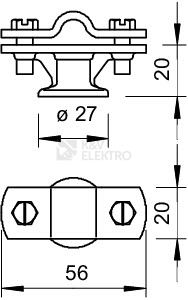 Obrázek produktu Podpěra vedení OBO 113 Z8-10 5229960 1