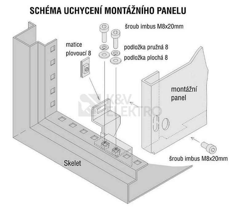 Obrázek produktu Držák montážního panelu sada 4ks DMP RFA-LT 019100000000 1