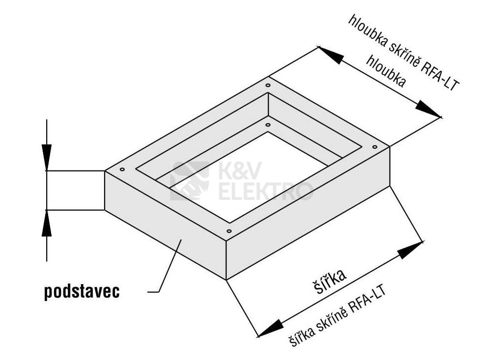 Obrázek produktu Podstavec skříně ŠxVxH=800x100x400mm RFA-LT-1084 012080100804 0