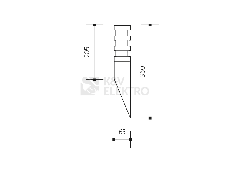 Obrázek produktu Venkovní nástěnné svítidlo TORCH N E14 Panlux ZTN-1010 2