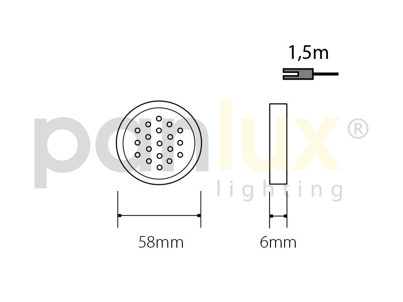 LED svítidlo Panlux DEKORA 1 D1/BM 1,2W neutrální bílá 4000K