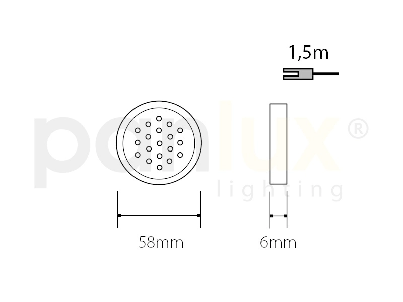 Obrázek produktu LED svítidlo Panlux DEKORA 1 D1/BM 1,2W neutrální bílá 4000K 1
