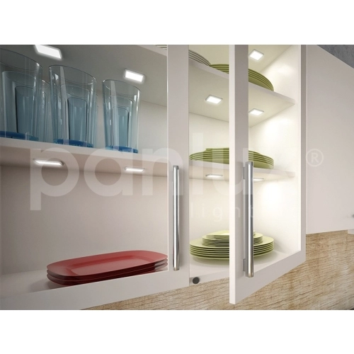 Dekorativní LED svítidlo Panlux DEKORA 4 D4/NM čtvercové nerez modrá