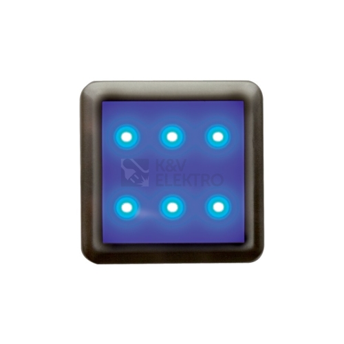  Dekorativní LED svítidlo Panlux DEKORA 4 D4/NM  čtvercové nerez modrá