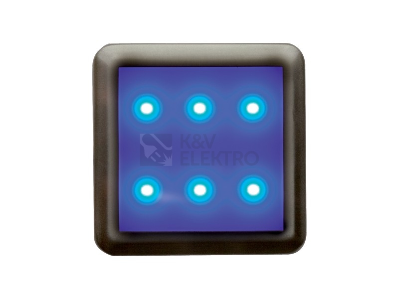 Obrázek produktu  Dekorativní LED svítidlo Panlux DEKORA 4 D4/NM  čtvercové nerez modrá 0