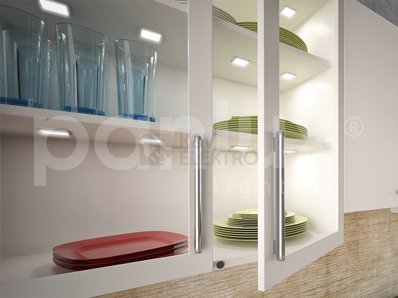 Obrázek produktu  Dekorativní LED svítidlo Panlux DEKORA 4 D4/NM  čtvercové nerez modrá 1