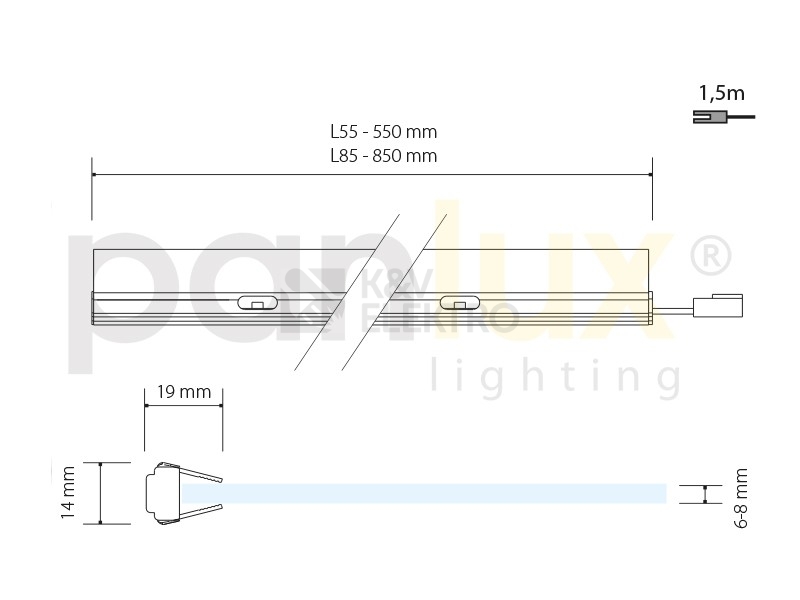 Obrázek produktu Svítidlo Panlux LEDLINE LL85/S 2W 12V CW studená bílá 6000K 5