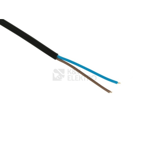 Kabel H03VV-F 2x0,75 dvojlinka černá (CYLY 2Dx0,75) metráž