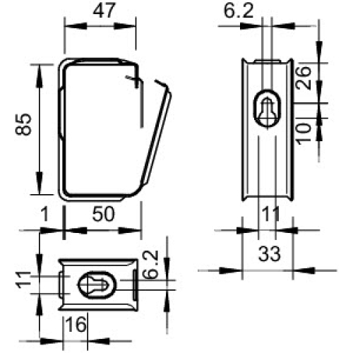Držák svazkový OBO GRIP 2031 M 30 FS kovový 2207036