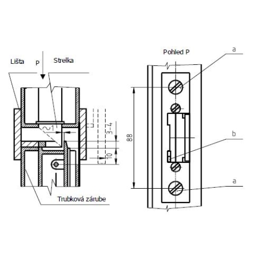 Elektrický zámek dveří bez aretace 6-8V AC TESLA 4FN 877 01