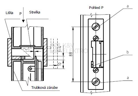 Obrázek produktu Elektrický zámek dveří bez aretace 6-8V AC TESLA 4FN 877 01 1