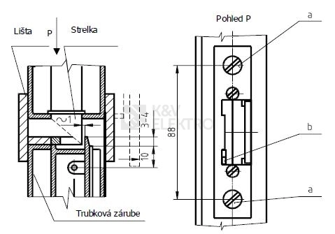 Obrázek produktu Elektrický zámek dveří bez aretace 6-8V AC TESLA 4FN 877 01 1