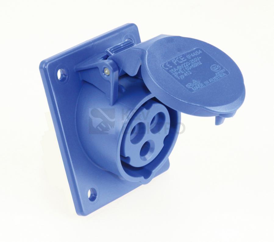 Obrázek produktu Zásuvka vestavná PCE 3P 16A/230V IP44 šikmá 413-6 0