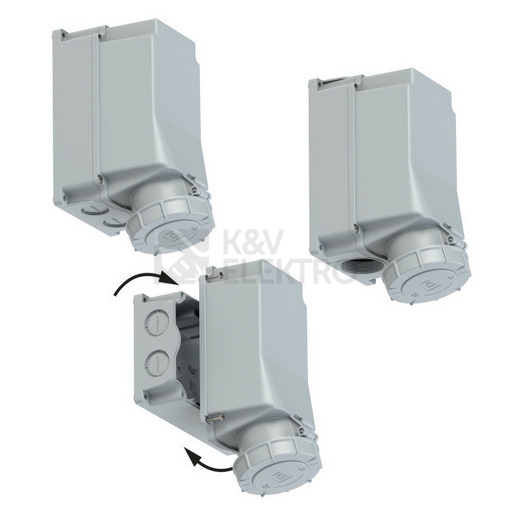 Obrázek produktu Zásuvka nástěnná PCE 145-6 125A/5P/400V IP67 Power Twist 2