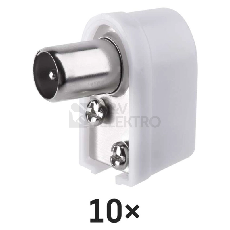 Obrázek produktu Anténní konektor EMOS K1421 IEC zacvakávací úhlový samec 3