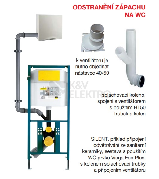 Obrázek produktu  Radiální ventilátor do WC Wernig SILENT ECO U 100 H 2