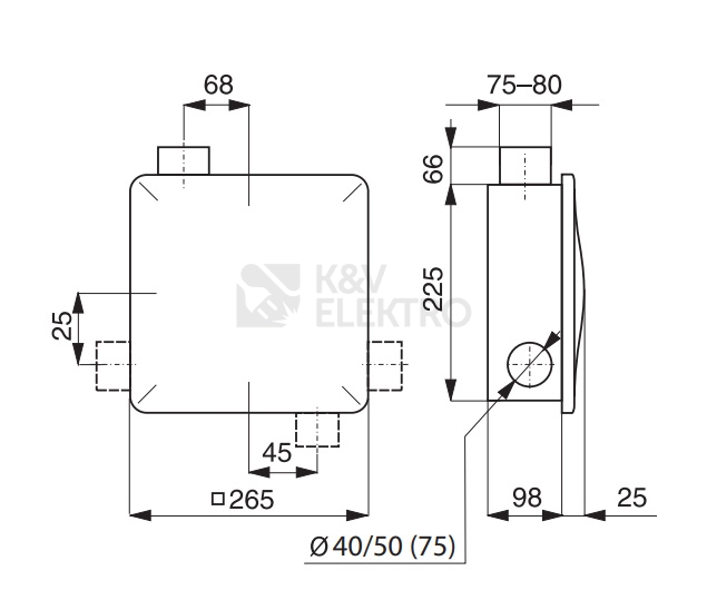 Obrázek produktu  Radiální ventilátor do WC Wernig SILENT ECO U 100 H 3