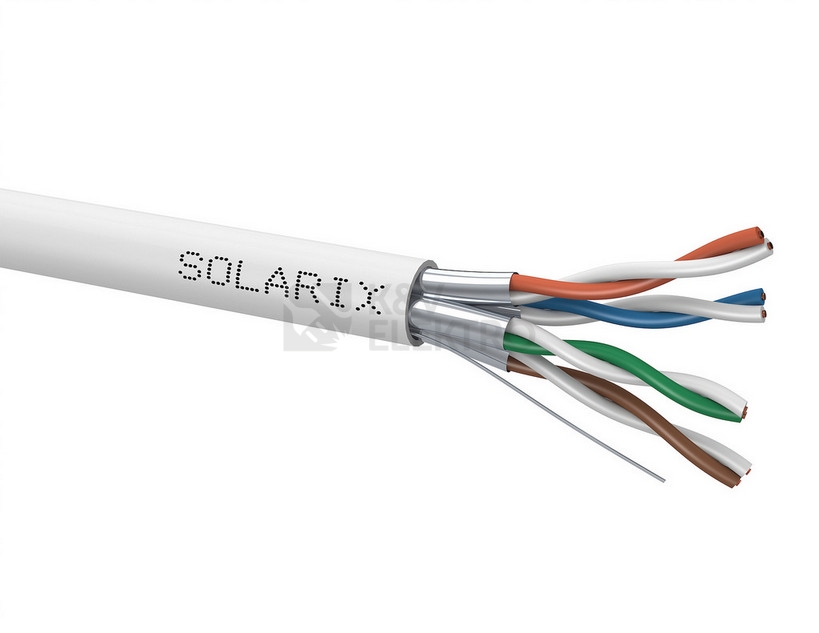 Obrázek produktu  STP kabel Solarix SXKD-6A-STP-LSOH šedý stíněné páry metráž 0