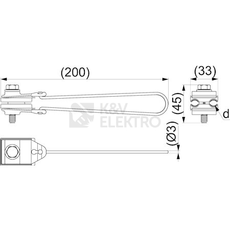 Obrázek produktu  Kotevní svorka nadzemního vedení Ensto SO157.1 2x16-35mm2 1