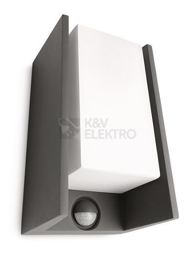 Obrázek produktu Venkovní nástěnné svítidlo Philips Bridge 16352/93/16 1xE27/15W 810lm 2700K teplá bílá, s pohybovým čidlem 1