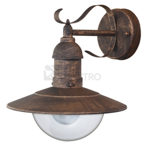 Venkovní nástěnné svítidlo RABALUX Oslo E27 1x60W IP44 antická zlatá kov/průhledný plast 8271