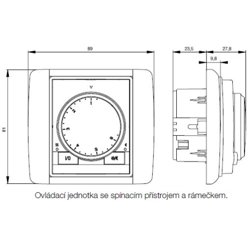 ABB Time, Time Arbo termostat otočný 3292E-A10101 08 titanová