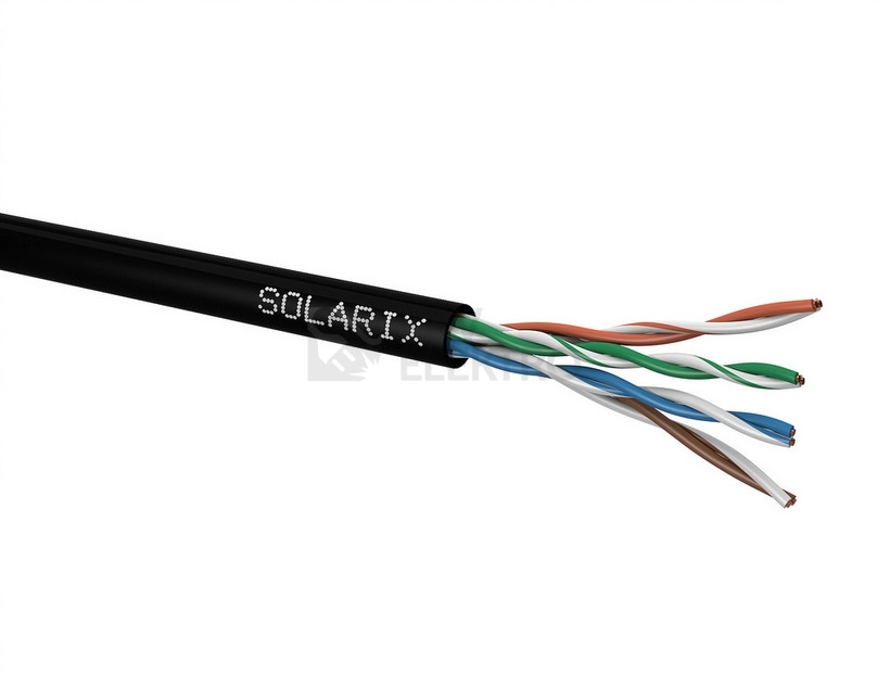 Obrázek produktu UTP kabel Solarix SXKD-5E-UTP-PE černý venkovní (box 305m) 0