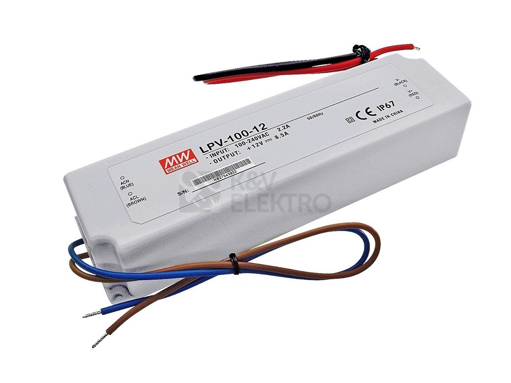 Obrázek produktu Napájecí zdroj MEAN WELL pro LED 12VDC 100W LPV-100-12 0