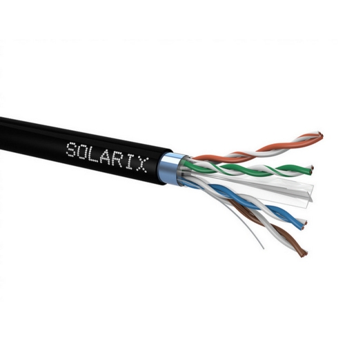 Levně FTP kabel Solarix SXKD-6-FTP-PE černý venkovní