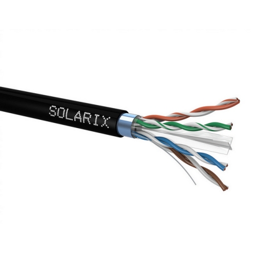 FTP kabel venkovní černý Solarix SXKD-6-FTP-PE stíněný metráž