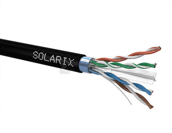 Obrázek produktu FTP kabel Solarix SXKD-6-FTP-PE černý venkovní 0
