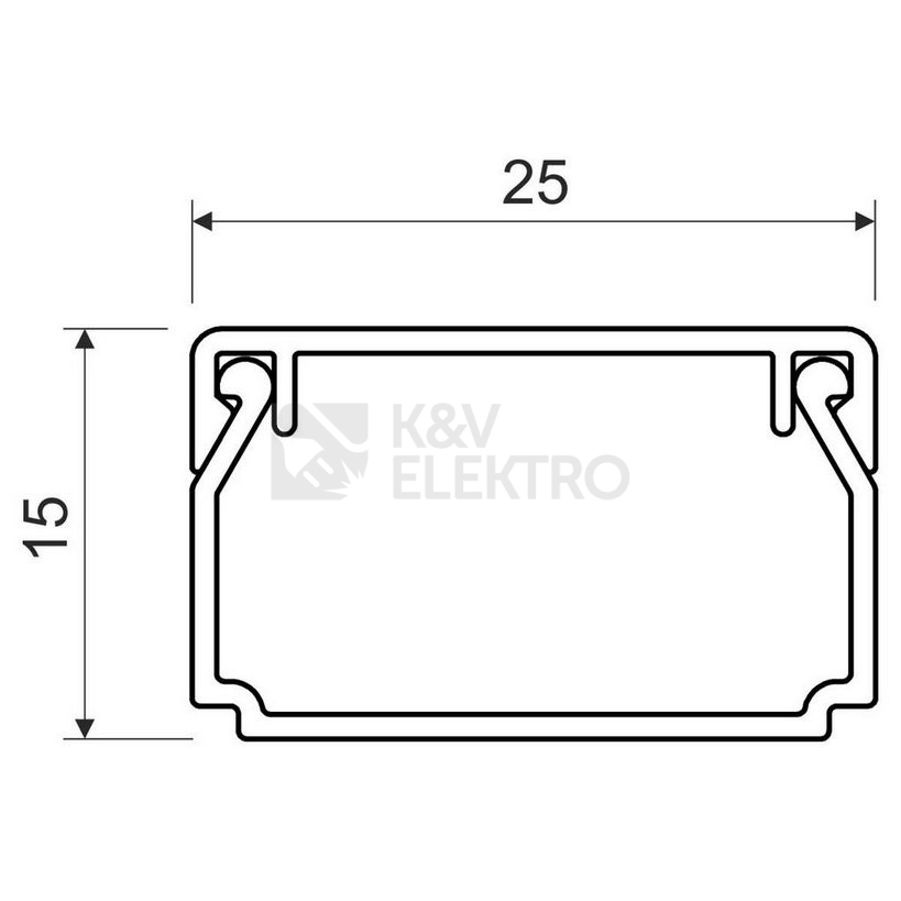 Obrázek produktu Lišta na kabely KOPOS LHD 25x15 HD 2m bílá 1