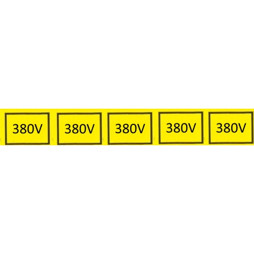 Samolepka 380V (5x) 2,5X1,5