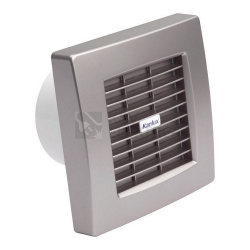 Axiální koupelnový ventilátor Kanlux TWISTER AOL 100T SF 70974 stříbrná s automatickou žaluzií a časovým doběhem