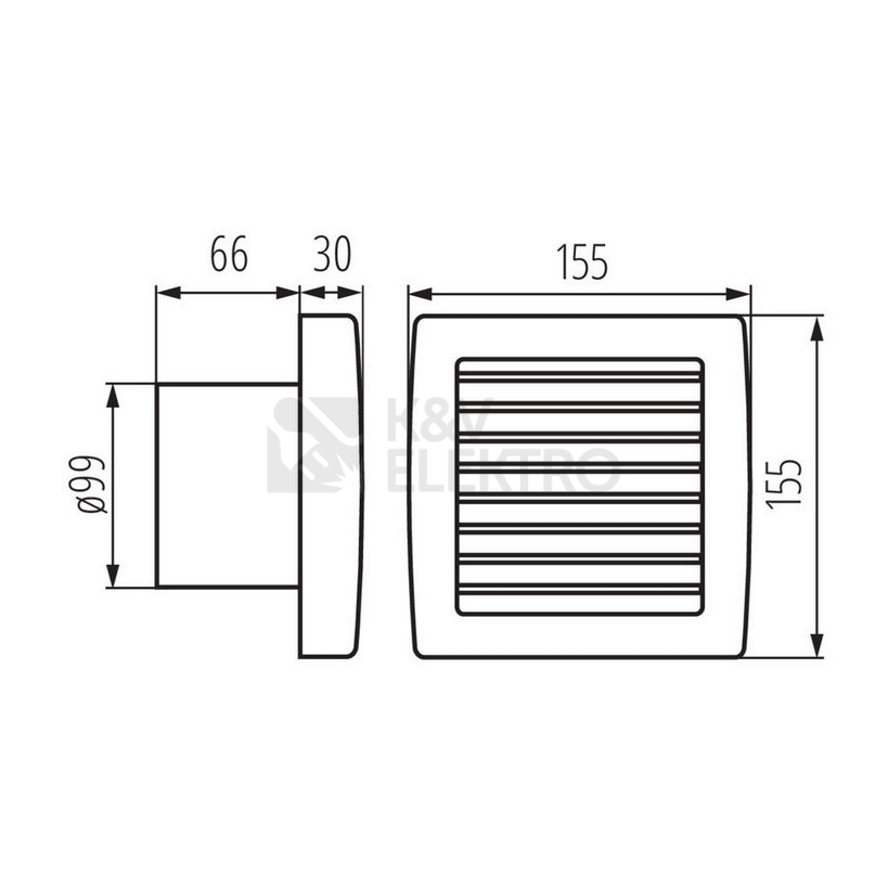 Obrázek produktu Axiální koupelnový ventilátor Kanlux TWISTER AOL 100T SF 70974 stříbrná s automatickou žaluzií a časovým doběhem 1