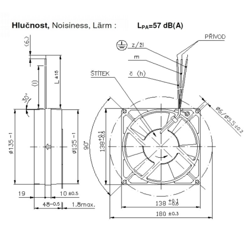 Ventilátor Atas Mezaxial 3140 21W 230V (obrázek 4)